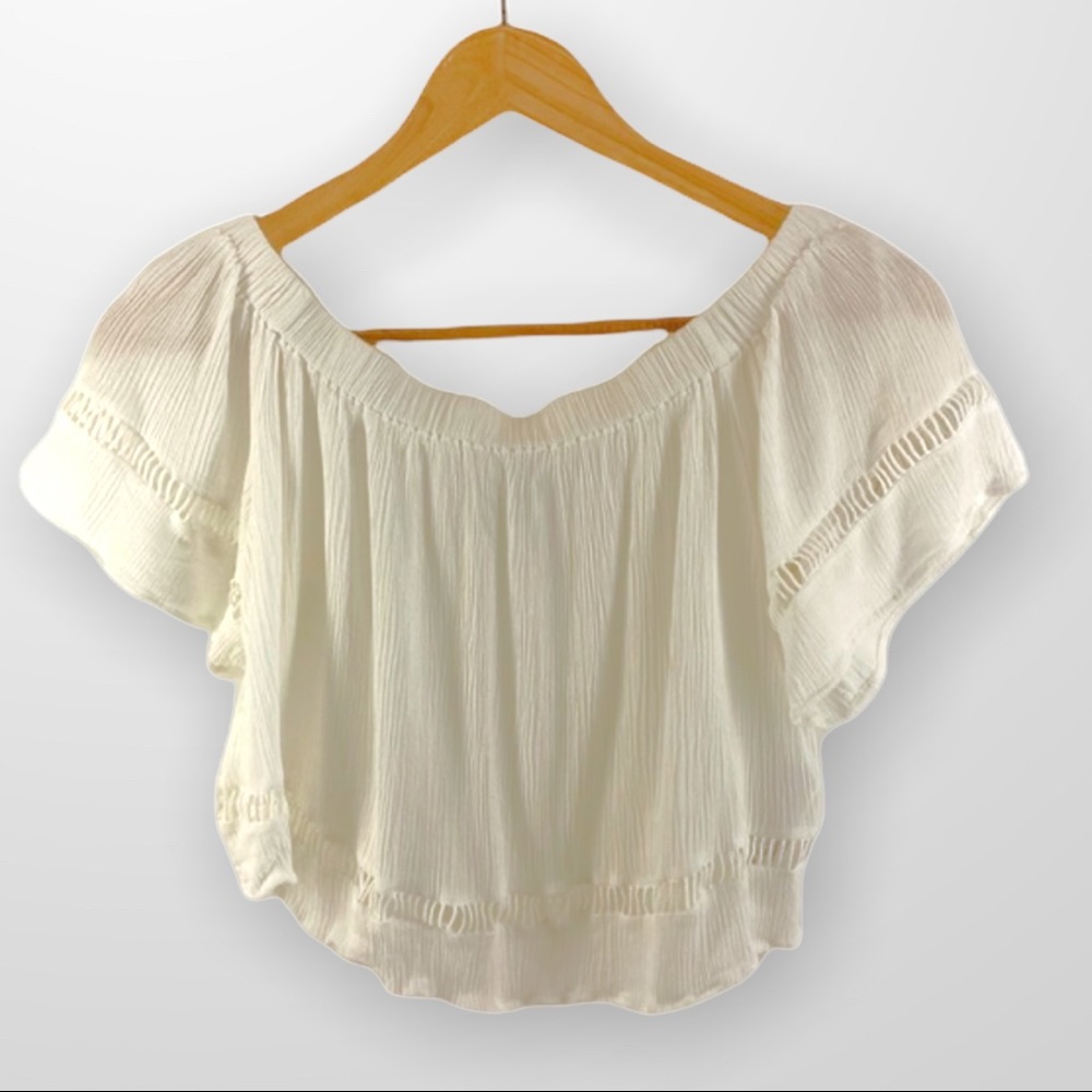 Short Sleeve Boho Blouse Size Small
